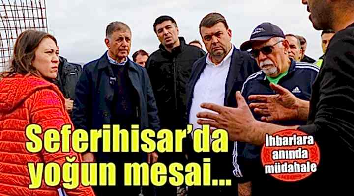 Seferihisarda sel ve fırtına sonrası yoğun mesai